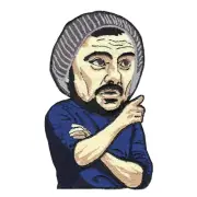 Gary Vee Entrepreneur Caricature Iron On Embroidered Patch