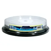 100 Optical Quantum 2x 25GB Blu-ray BD-RE Rewritable Logo Top Disc OQBDRE02LT-10