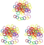 NUOBESTY 3pcs Educational Ring Link Toys for Boys Girls Baby Early Learning Teething Toys Set