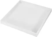 KUIKUI Serving Tray Multi-Purpose Desktop Storage Organiser Valet Tray for Jewellery Food Cosmetics White Tray 20 x 20 cm