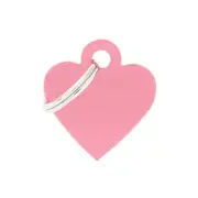 My Family Basic Heart Pet Tag Collar Accessory Pink - 2 Sizes