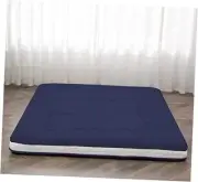 Japanese Floor Futon Mattress Extra Thick Folding Roll Up Bed Full Navyblue