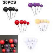 20pcs Mixed Size Ball Cake Topper Birthday Party Cupcake Topper Cake Decoration