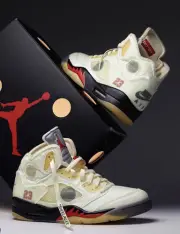 Air Jordan 5 Retro Off-White Sail US M 7/9/10.5✅