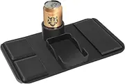 Couch Arm Cup Holder,Stain Resistant Silicone Sofa Cup Holder with Tray and Side Pockets - Non-slip Sofa Armrest Tray for Remote Control, Snacks, Cell Phone, Family and Friends