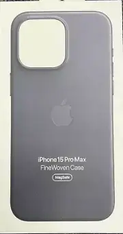 Genuine Apple FineWoven Case with MagSafe for iPhone 15 Pro Max - Black