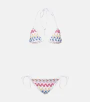 [Missoni] Missoni Striped bikini UK 12 multicoloured