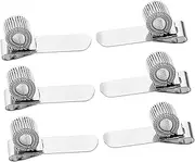 TEHAUX 6pcs Multifunctional Metal Pen Clip with Spring Clip Compact and Portable Pen Holder for Notebook Clipboard Journal Office