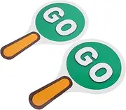 SEWACC 2pcs Handheld Double Sided Traffic Control Paddle Lightweight Red Stop Sign Sign for Traffic Safety Education Classroom Games