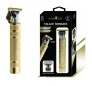 Cutting Edge Rechargeable Men's Zero Gap T-Blade Trimmer Titanium Gold Blades