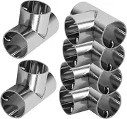6 Pcs Way Pipe Clamps Clamp Connectors for Fence Canopy and DIY Projects Easy Installation Strong Structure Versatile Pipe Fittings