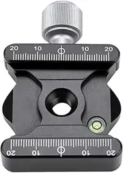 DE-50 Aluminum Alloy Quick Release Plate Clamp Camera Mount Adapter,Built-in High Contrast Bubble Level,Camera Plate with CNC Processing 3/8, for Arca Swiss,RRS,Kirk