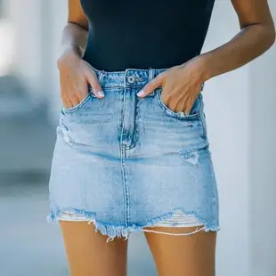 2022Fashion short skirt jeans women ladies dresses 女半身裙
