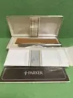 Vintage Rare Ms Parker 180 Pucci Pen Stainless Steel 22kt GP full set new R1