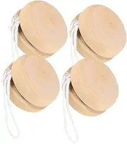 Vaguelly Wooden Balls Unfinished Drawing Toys 4pcs Ideal for DIY Craft Projects
