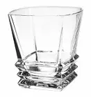 Barski European Glass D.o.f. Tumblers-Square- Set/6-W/ Layerd Glass Design-12 oz