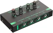 Xuegier 4 Channels Mini Headphone Amplifier HA400 Ultra-Compact Stereo Audio Amplifier Earphone Amp for Music