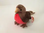 TY EARLY THE ROBIN BIRD BEANIE BABY RETIRED (Errors) Smoke/Pet Free!