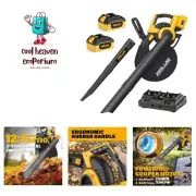 Cordless Leaf Blower & Vacuum, 3-in-1 Leaf Vacuum Mulcher with Bag, 40V 330CF...