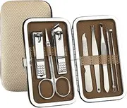 KLVN 18pcs Stainless Steel Nail Clippers Scissors Set Kits Manicure Pedicure Nail Care Set Nails Art Beauty Sets Manicure Tool(8pc)