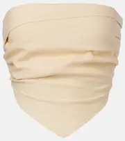 [Faithfull] Faithfull Antibes strapless linen top AU 16 yellow