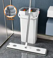 Joybos® Home Cleaning Flat Floor Mop and Bucket with Wringer Set With 5 Refills