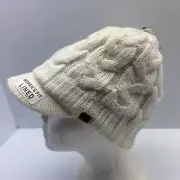 Adidas Beanie Crystal Brimmer Cable Knit Cap Winter Hat Womens Fit Fleece Lining