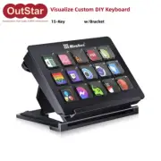 15-Key Visualize Custom DIY Keyboard Live Streaming Console w/Bracket MBox293