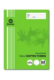 20 x Olympic Exercise Book Dotted Thirds 14mm 64 Pages 225 x 175mm D2146 140762