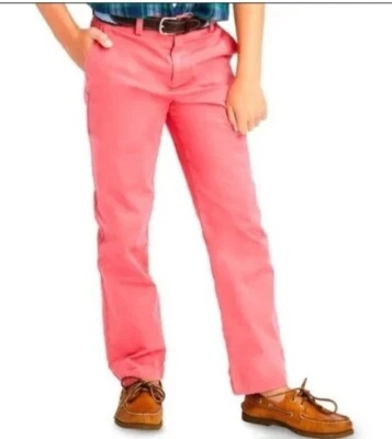 NWT VINEYARD VINES Boys Breaker Jetty Red Reef Pants Size 16 Coral Pink