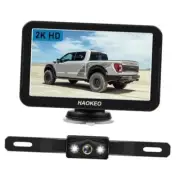 Backup Camera 7 Inch HD 2K-Color Clear Image Night Vision DIY Guide Lines,
