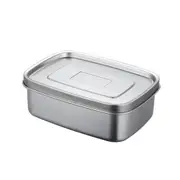 Stainless Steel Fresh-Keeping Lunch Bento Box Square Student Food Sealed Double Layer Large Capacity Leakproof Storage Container