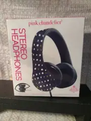 Pink Chandelier Stereo Headphones Foldable Adjustable! Lightweight Brand NEW Set