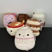 Squishmallows Dorina Fresa Raisy Rayen Renne Paulton 7” Food Squad Set