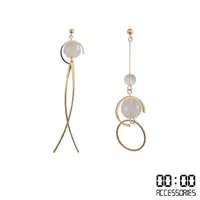 在飛比找momo購物網優惠-【00:00】韓國設計S925銀針不對稱金屬氣泡造型耳環(S