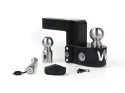 Weigh Safe WS4-2-KA-CER-BLA Black Hitch 4" Drop For 2" Shank w/Hitch Pin Lock