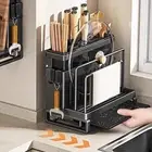 Kitchen Utensils Holder Knife Organizer Drying Rack Cutting Board Holder