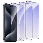 3-Pack Anti-Blue Light Screen Protector Tempered Glass For iPhone 16 15 14 13 12