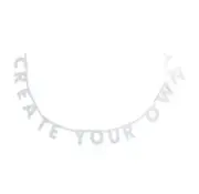 Create Your Own Iridescent Party Banner White - Spritz