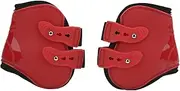 Horse Boots, Horse Tendon Boots Set, Horse Support Boots, Safe Soft Wear Resistant PU Shell Tendon Guard Boots for Horses (red hind Legs Large)