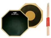 Drum feel Dual Side Practice Pad + Bag + Drumsticks 12" Inches