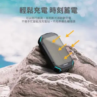 【Philips 飛利浦】DLP7725N 10000mAh 15W 3孔輸出 太陽能行動電源