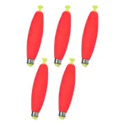 5-Pack Fishing Bobbers Floats, 3.78 Inch EVA Weighted Bobbers [Red]