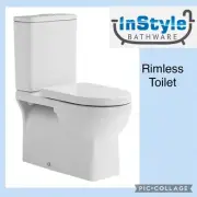 Brand New- Ace-Square -Rimless Back To Wall Toilet Suite
