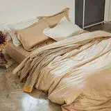 在飛比找遠傳friDay購物優惠-LAMINA 純色-卡布奇諾 精梳棉四件式被套床包組(加大)