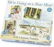 University Games Bear Hunt 4 Puzzle Set, 4 Puzzles, 72 Pieces, Ages 3+