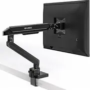 EVEO Premium Single Monitor Arm - Adjustable Monitor Desk Mount - Full Swivel Single Monitor Mount Stand for 17 to 32 inch Computer Monitor Mount VESA Mount, Holds 17.6lbs/arm - Desk Monitor Mount