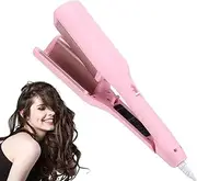 French Curls Iron, Create Frizz-Free French Curls Effortlessly Curling Irons, Egg-Roll Hairstyle Water V-Shaped, Fast Heating, Adjustable Temperature (Pink)