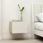 NNEVL Bedside Cabinets 2 pcs White and Sonoma Oak 40x30x30 cm Chipboard
