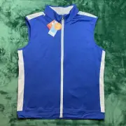 New PUMA CLOUDSPUN T7 Mens Golf Vest Size LARGE Blue/Gray